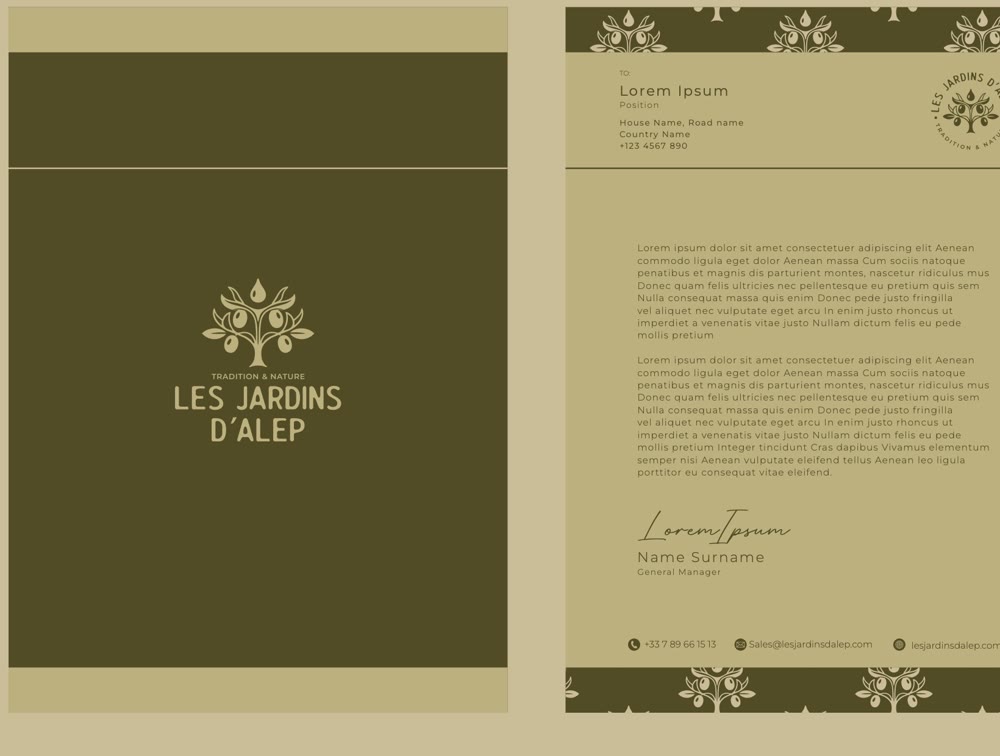 Les Jardins d’Alep: Letterhead