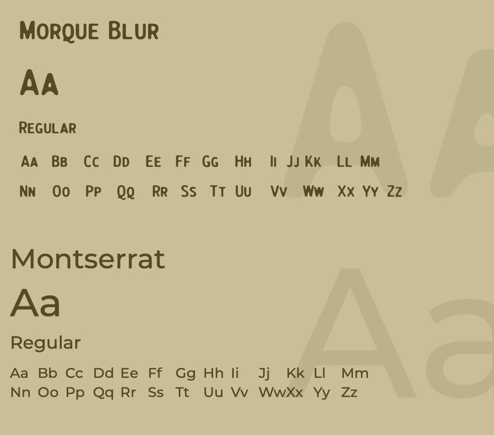 Les Jardins d’Alep: Typography
